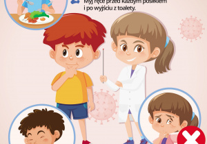 Plakat informacyjny dla dzieci dot. higieny osobistej