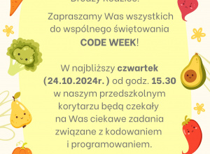 Zaproszenie na wspólne świętowanie CODE WEEK