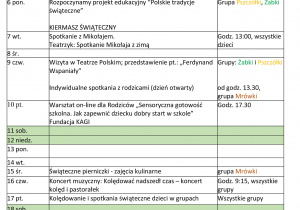 kalendarz -grudzień 2021