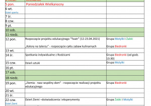 kalendarz -kwiecień 2021